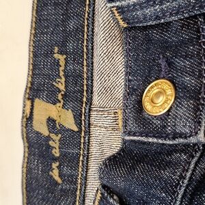 7 For All Mankind Dark‎ Blue Bootcut Jeans Wom Sz 27 Lowrise Made In USA Western